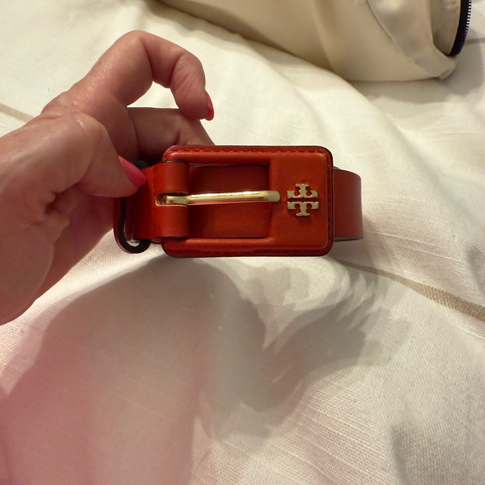 Tory Burch Orange Leather Belt
